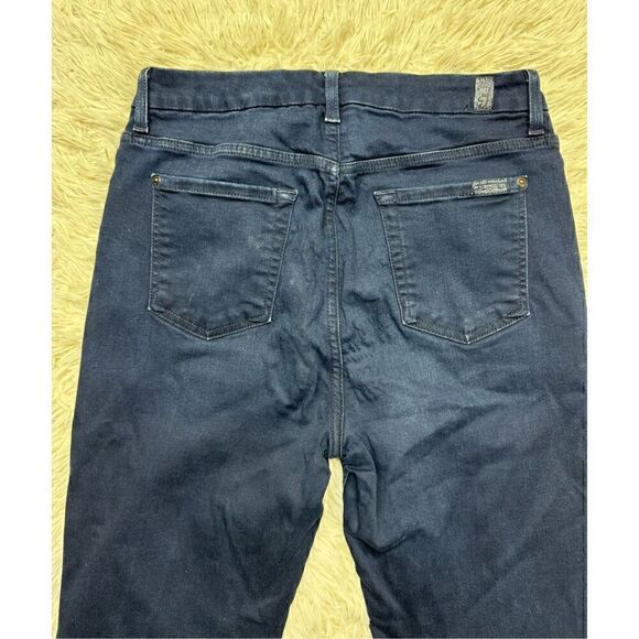Women’s 7 for all Mankind Dark Blue Skinny Stretch Jeans Size 30 - Picture 10 of 12